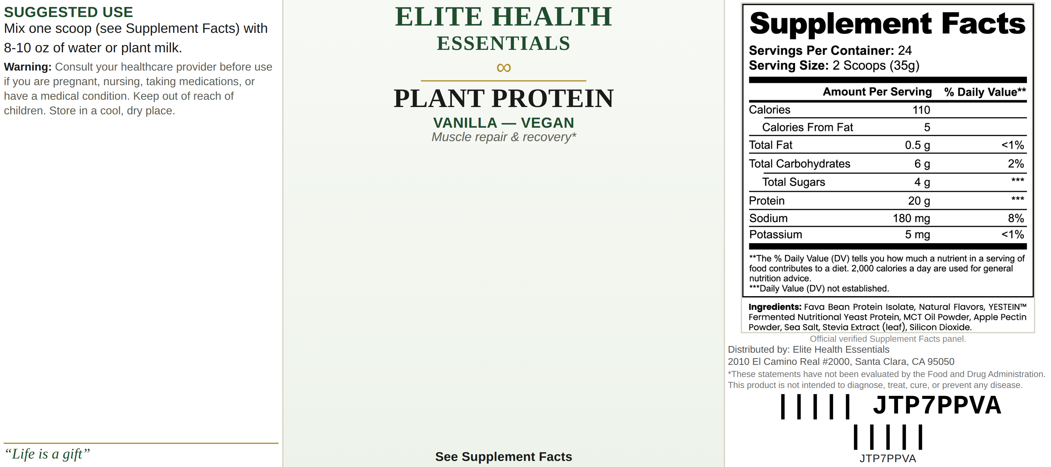 Plant Protein — Vanilla